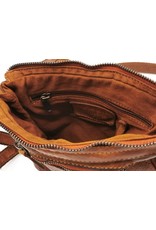 HillBurry Leather bags - HillBurry Shoulder bag Washed Leather Cognac