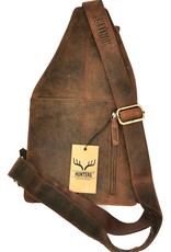 Hunters Leren Schoudertassen Leren crossbody tassen - Hunters Crossbody Holster tas Buffelleer