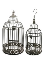 Trukado Miscellaneous - Metalen Vogelkooi Vintage Look (rond) - Set van 2