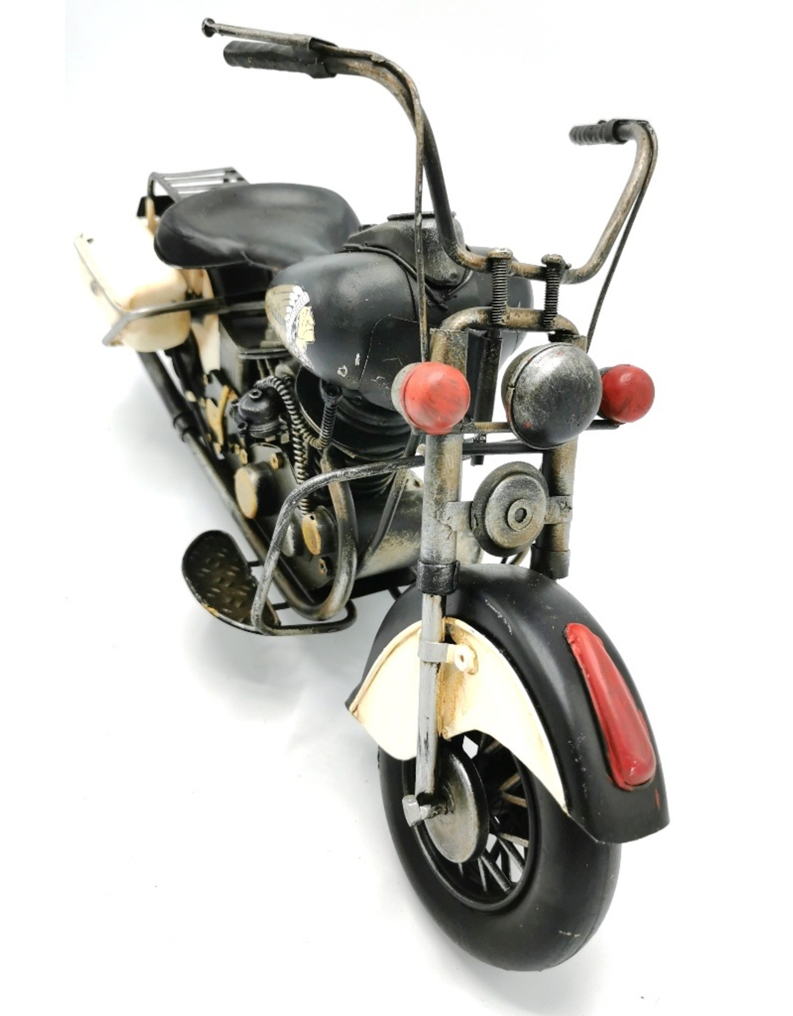 Trukado Collectables - Metal Vintage Indian Motorbike (black-white)