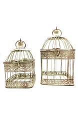 Trukado Miscellaneous - Metal Brocante Bird Cage - Set of 2