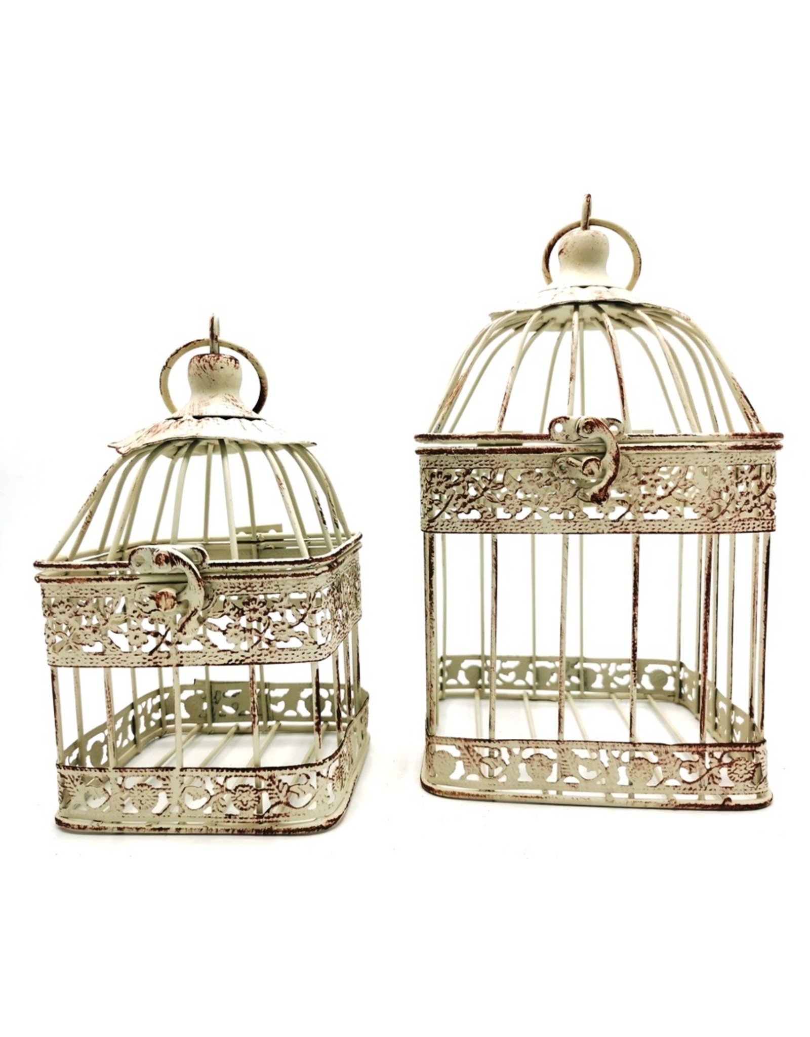 Trukado Miscellaneous - Metal Brocante Bird Cage - Set of 2