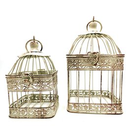 Trukado Metal Brocante Bird Cage - Set of 2