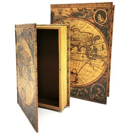 Trukado Storage box Book World Map Set of 2-L