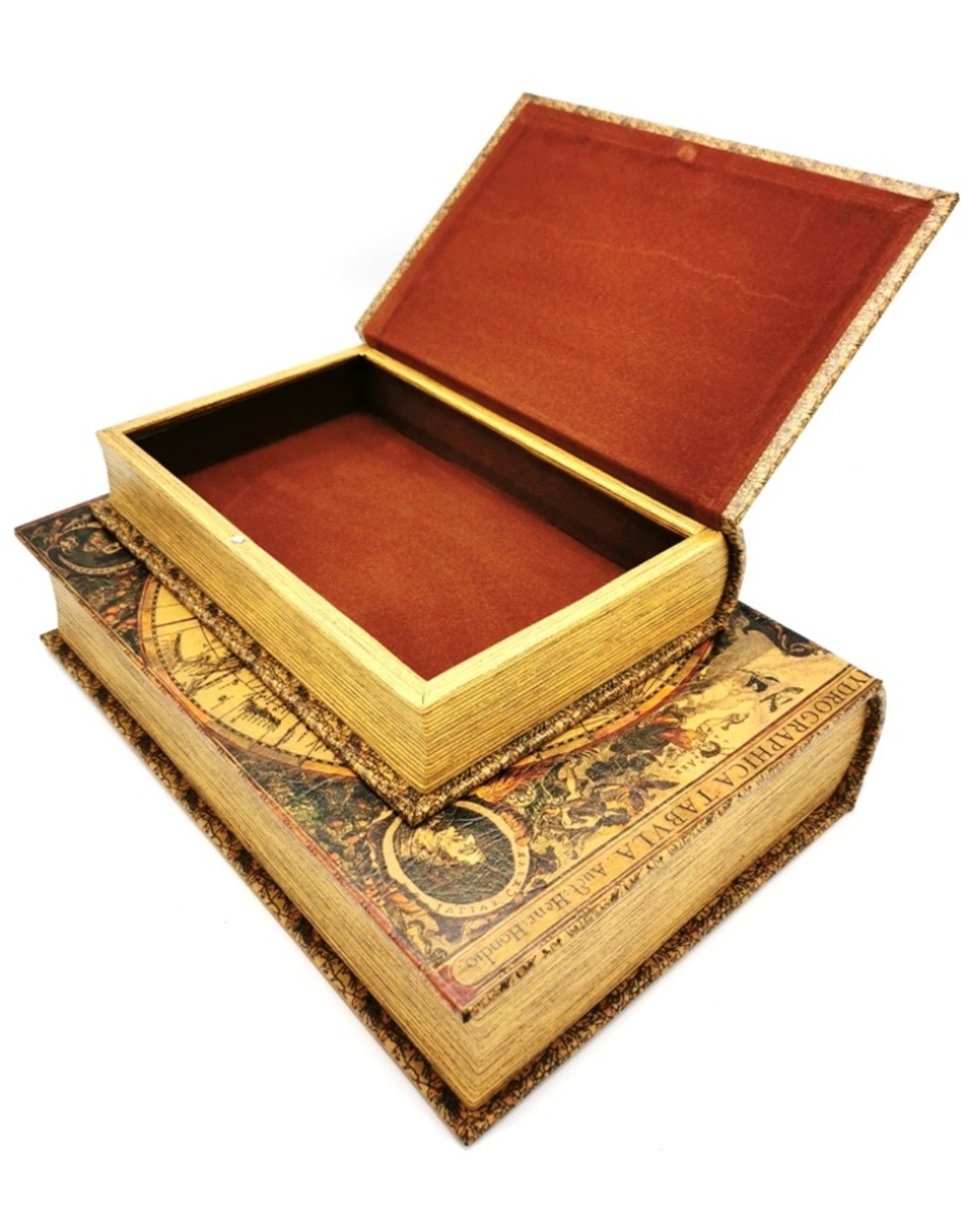 Trukado Giftware & Lifestyle - Storage box Book World Map - Set of 2