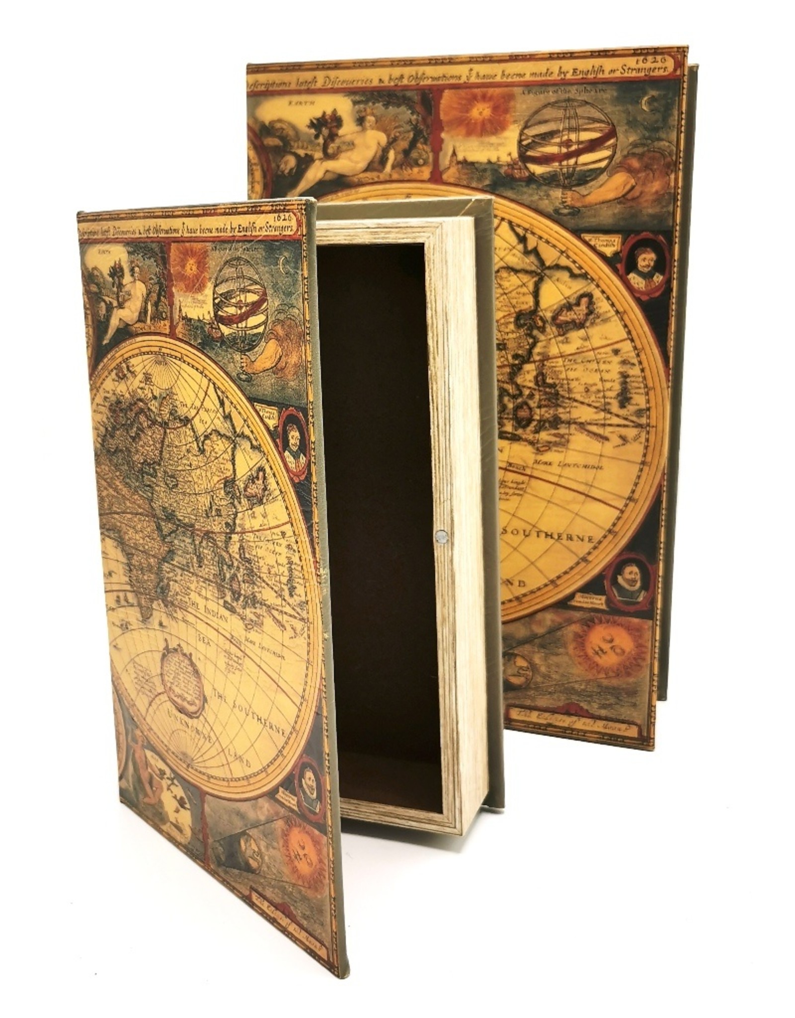 Trukado Giftware & Lifestyle - Storage box Book World Atlas - Set of 2