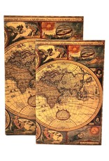 Trukado Giftware & Lifestyle - Opbergdoos Boek Wereld Atlas - Set van 2