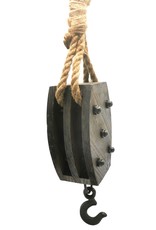 Trukado Miscellaneous - Wooden Pulley Block with Iron Screws and Hook