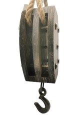 Trukado Miscellaneous - Wooden Pulley Block with Iron Screws and Hook