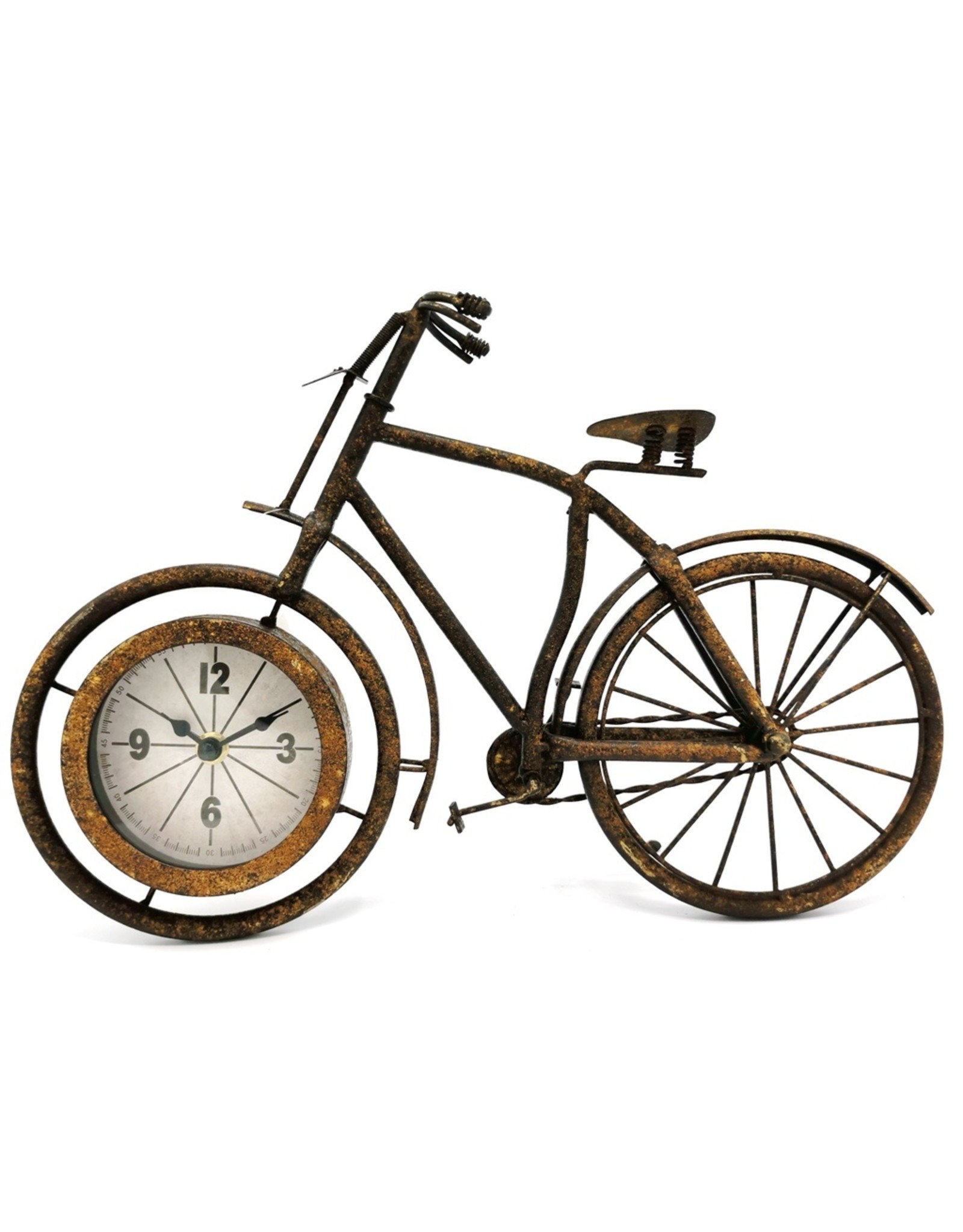 Trukado Giftware & Lifestyle - Bicycle Clock Metal Vintage look rust