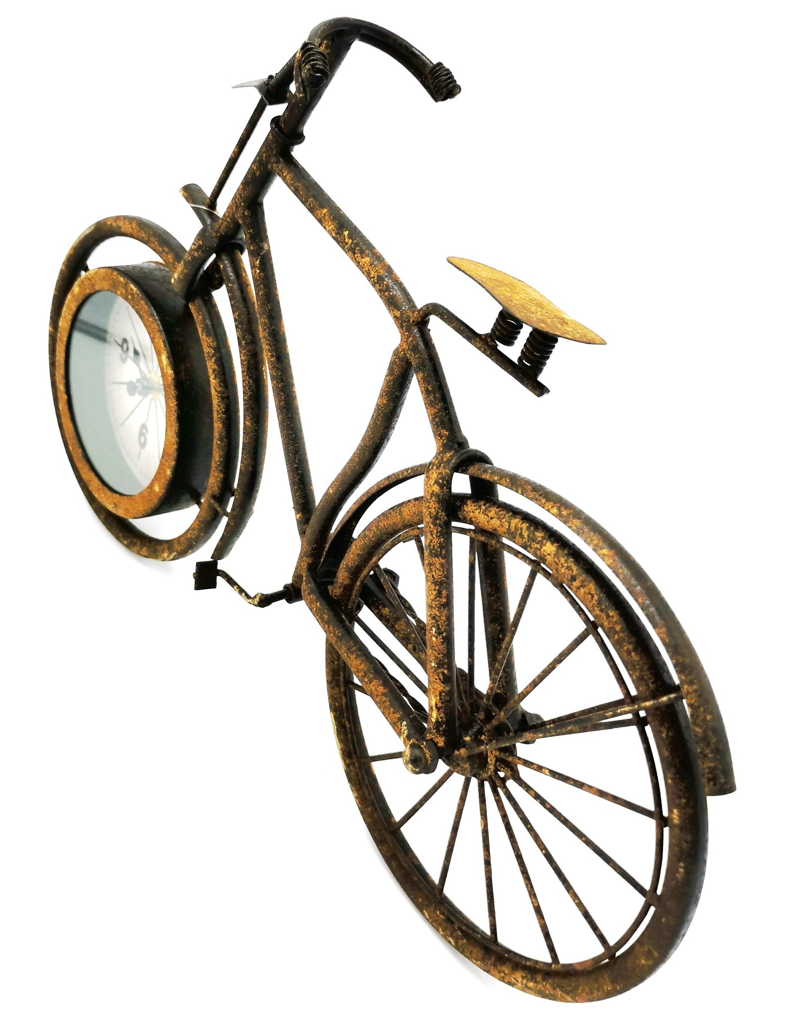 Trukado Giftware & Lifestyle - Bicycle Clock Metal Vintage look rust