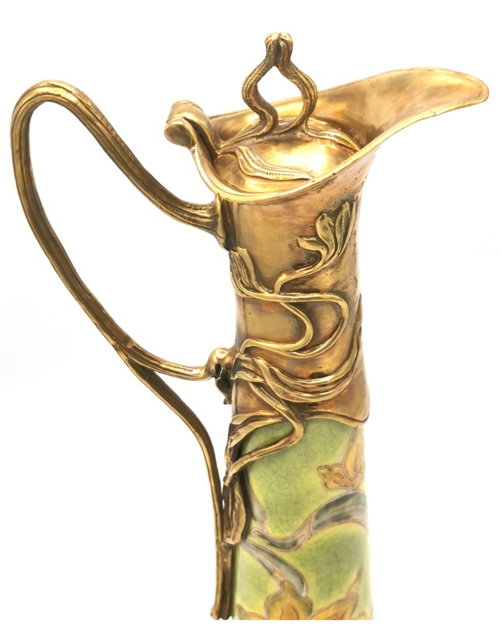 Trukado Giftware & Lifestyle -  Unique porcelain carafe mounted with bronze and hand-painted