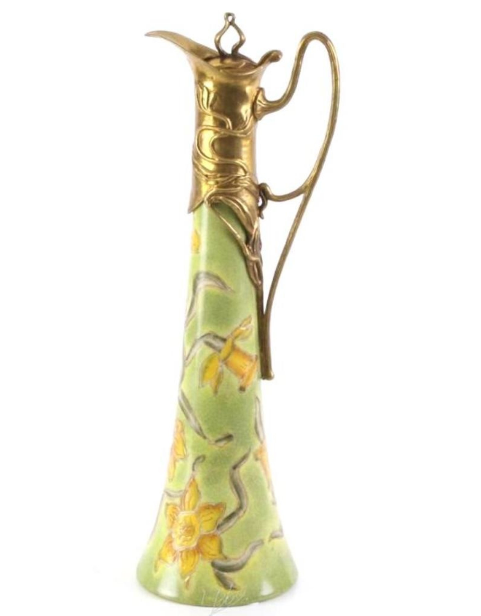 Trukado Giftware & Lifestyle -  Unique porcelain carafe mounted with bronze and hand-painted