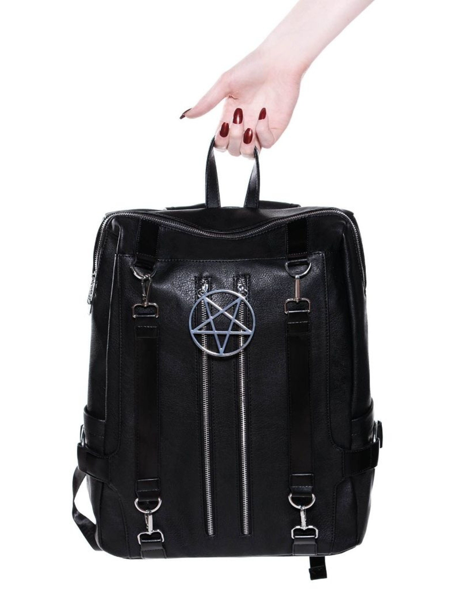 Killstar Killstar bags and accessories - Killstar Pentagram backpack Hell Awaits