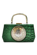 Magic Bags Retro tassen Vintage tassen - Handtas met Echte Klok vintage style groen