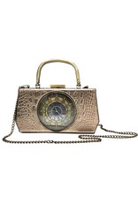 Magic Bags Retro bags  Vintage bags - Handbag with Real Clock vintage style grey