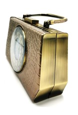 Magic Bags Retro bags  Vintage bags - Handbag with Real Clock vintage style grey