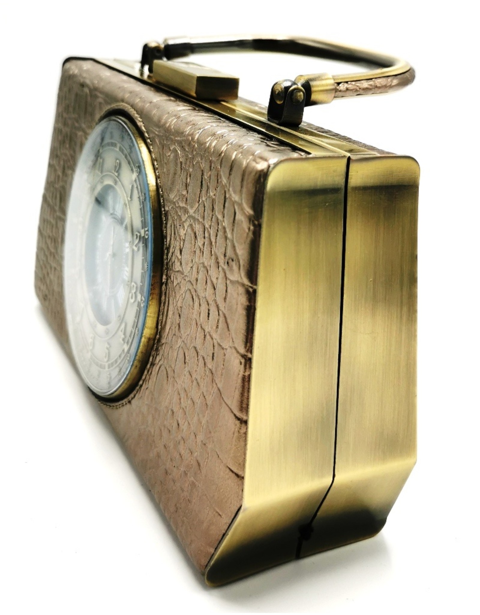 Magic Bags Retro bags  Vintage bags - Handbag with Real Clock vintage style grey