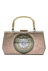 Magic Bags Retro bags  Vintage bags - Handbag with Real Clock vintage style grey