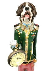 Trukado Giftware Beelden Collectables - Sint-Bernard hond in Uniform met echte klok 63cm