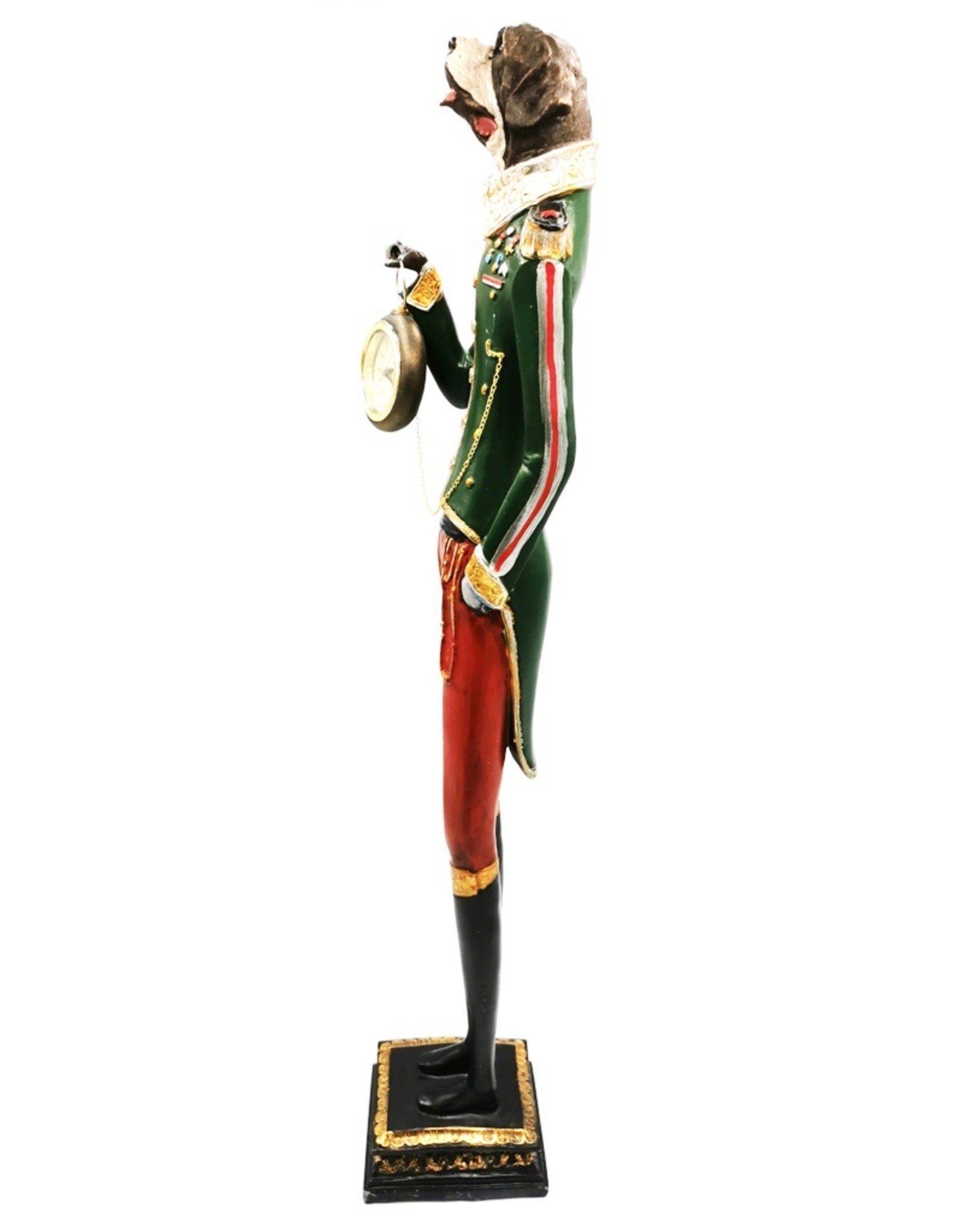 Trukado Giftware Beelden Collectables - Sint-Bernard hond in Uniform met echte klok 63cm