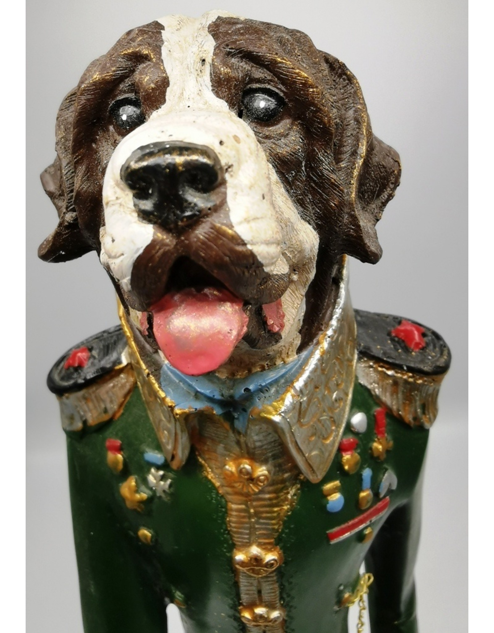 Trukado Giftware Beelden Collectables - Sint-Bernard hond in Uniform met echte klok 63cm