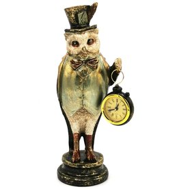 Trukado Owl with High Hat and Real Clock 29,5cm