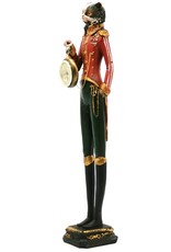 Trukado Giftware Figurines Collectables - Cat wears Uniform with real clock - statue 43cm