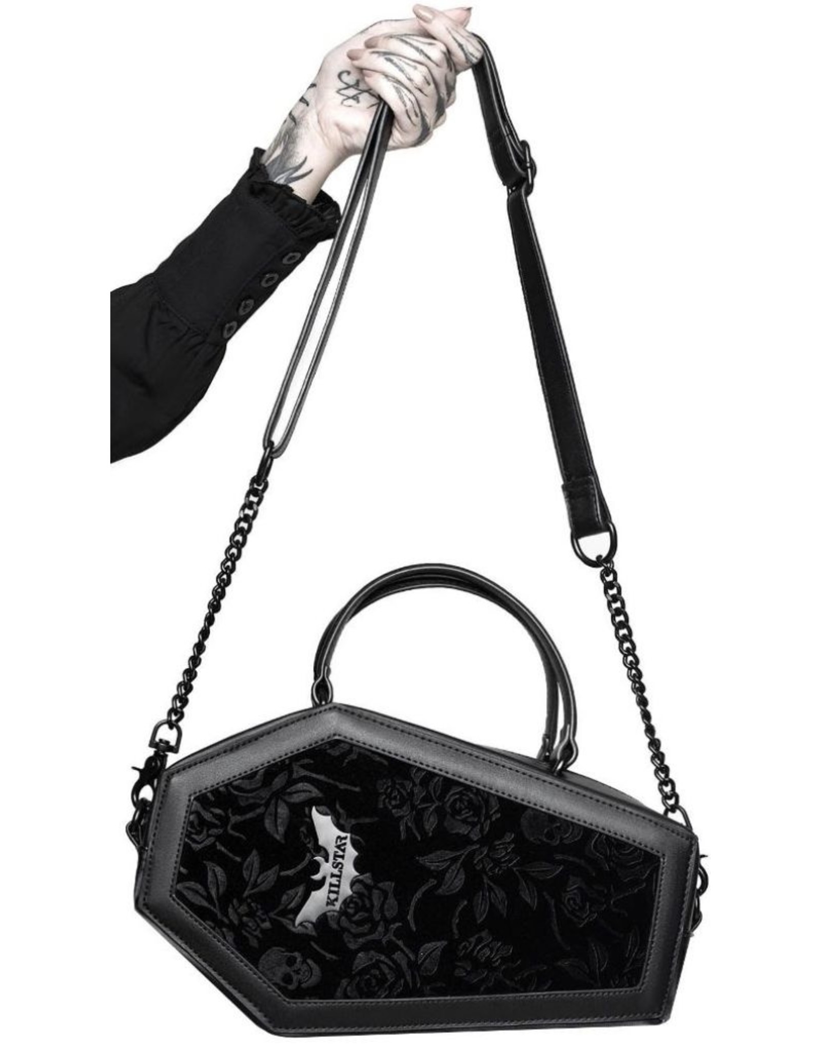 Killstar Killstar bags and accessories - Killstar Vampire's Kiss coffin handbag (black)