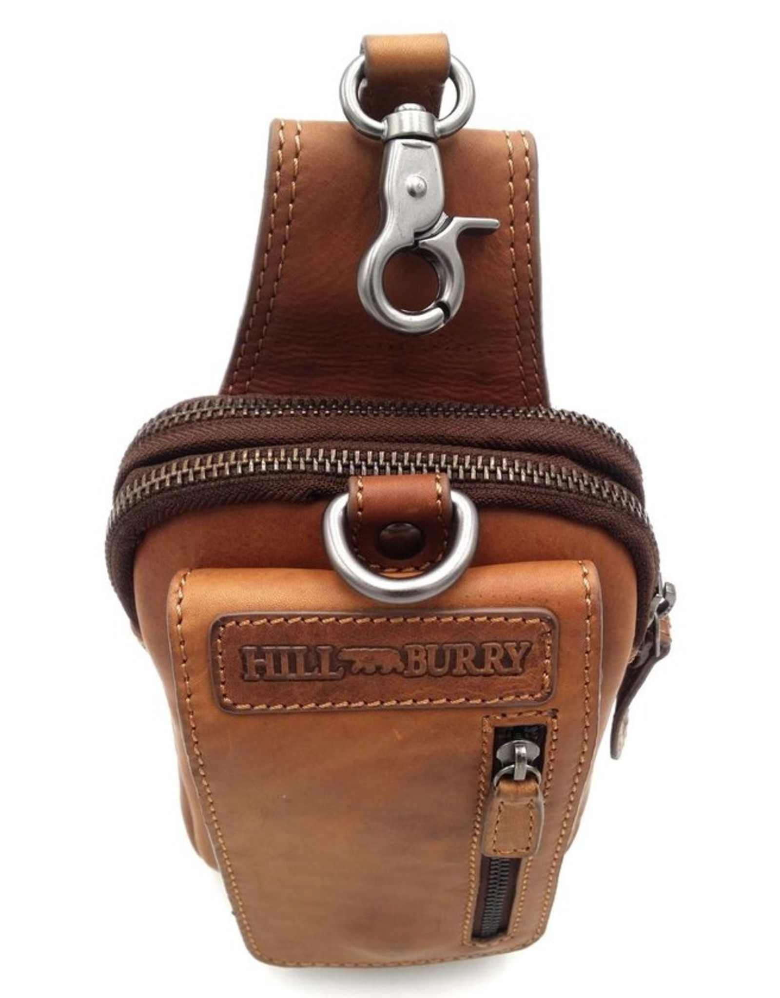 HillBurry Leren tassen - HillBurry Leren Riemtas Cognac