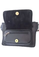 ONK Small leather bags, cluches and more - Cowskin Ibiza style waist bag black