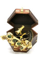 Trukado Miscellaneous - Sextant met houten kistje (massief messing)