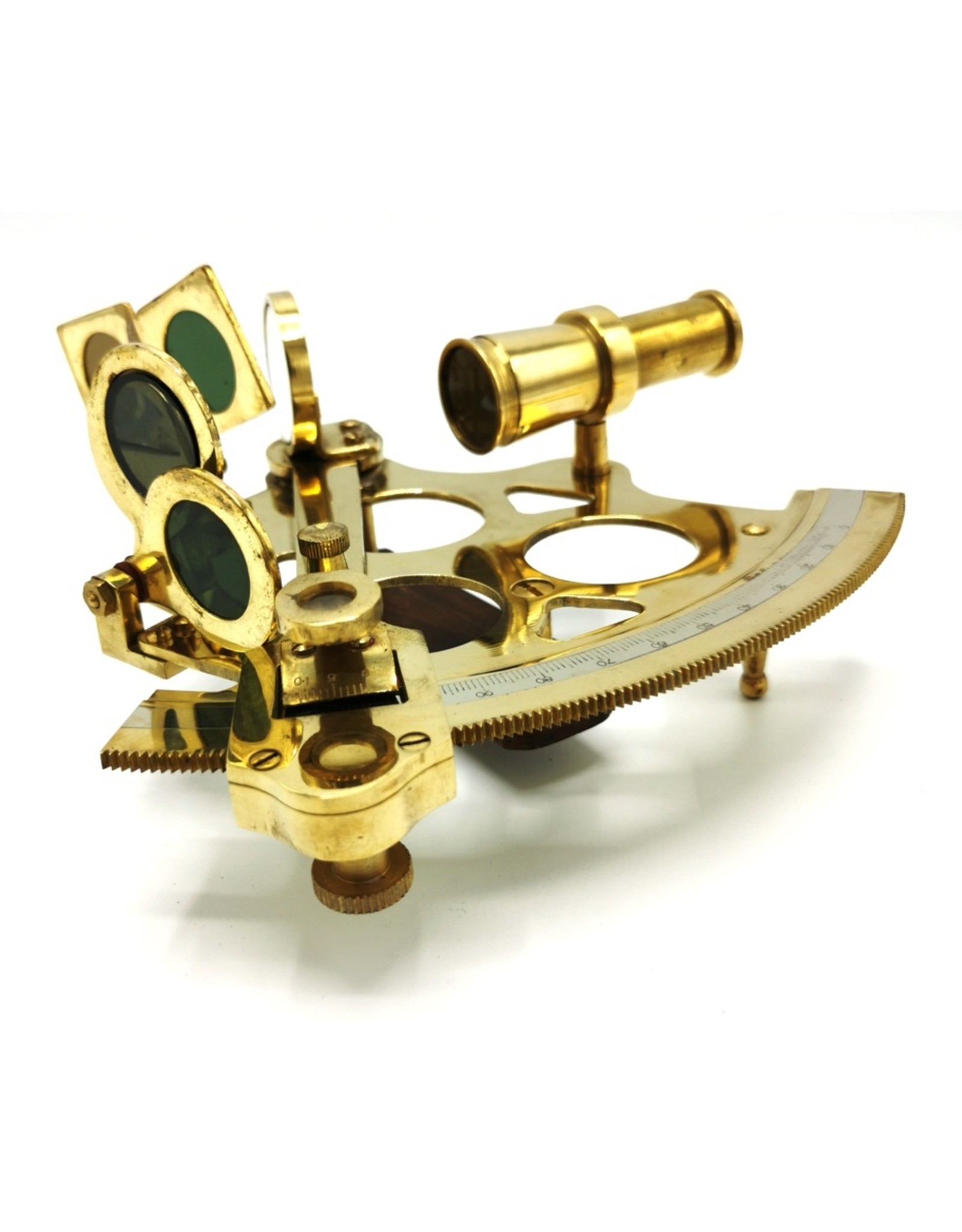 Trukado Miscellaneous - Sextant met houten kistje (massief messing)