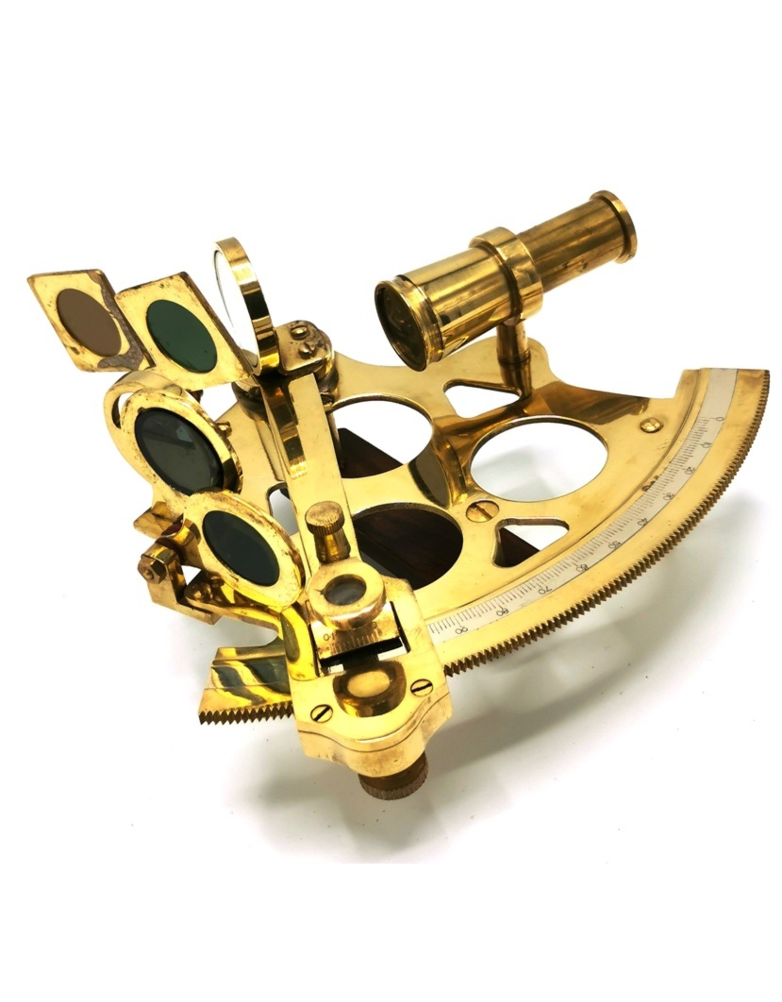 Trukado Miscellaneous - Sextant met houten kistje (massief messing)