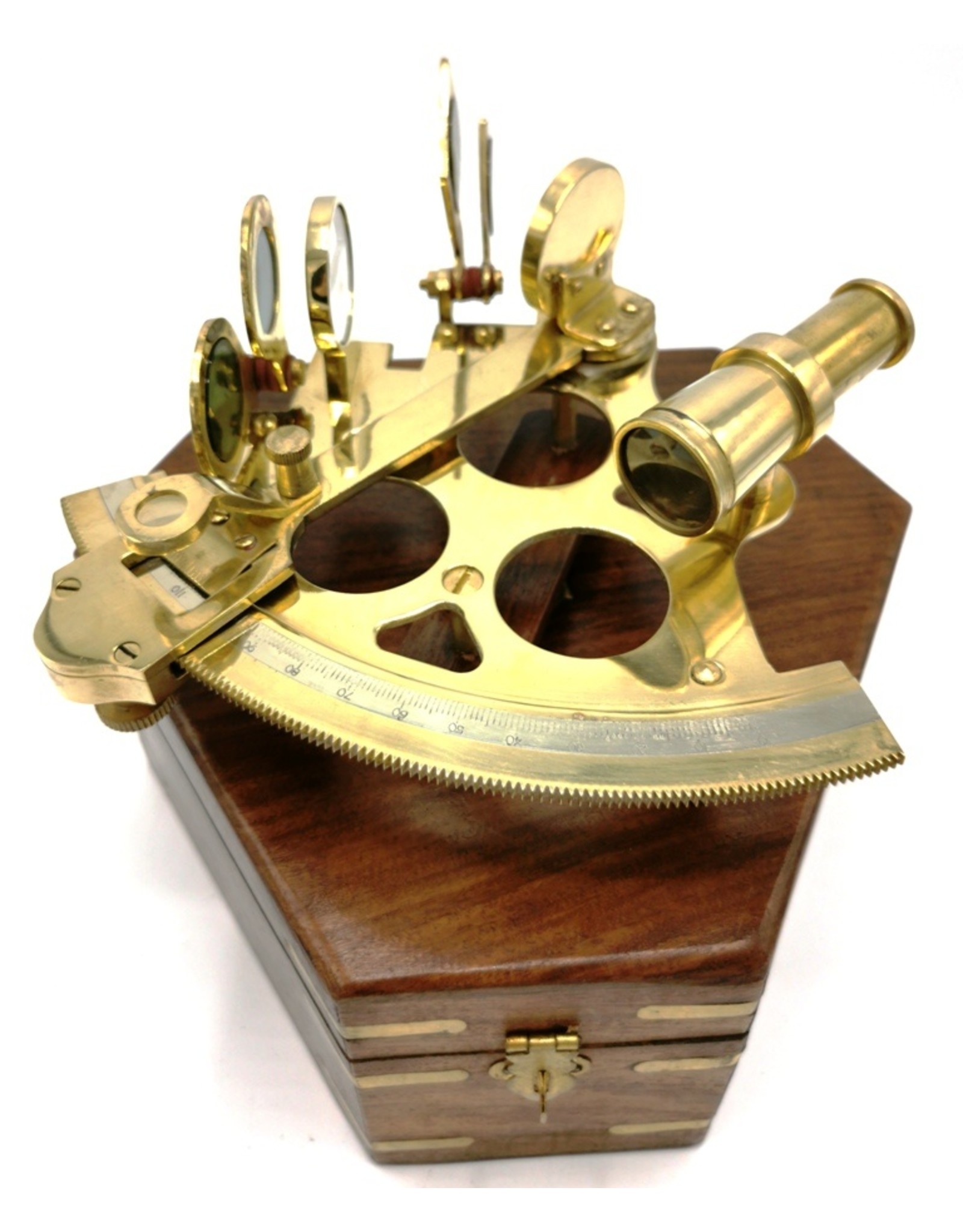 Trukado Miscellaneous - Sextant with wooden case (solid brass)