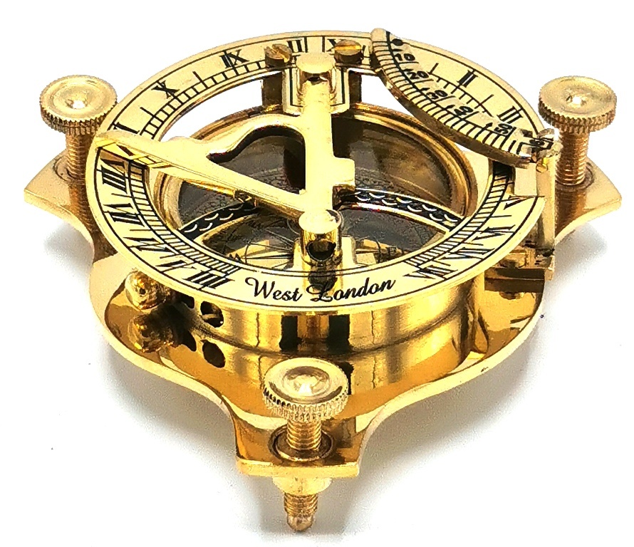 KHUMYAYAD 3 inch Messing kompas zonnewijzer maritieme nautische vintage antieke nautische zonnewijzer kompas