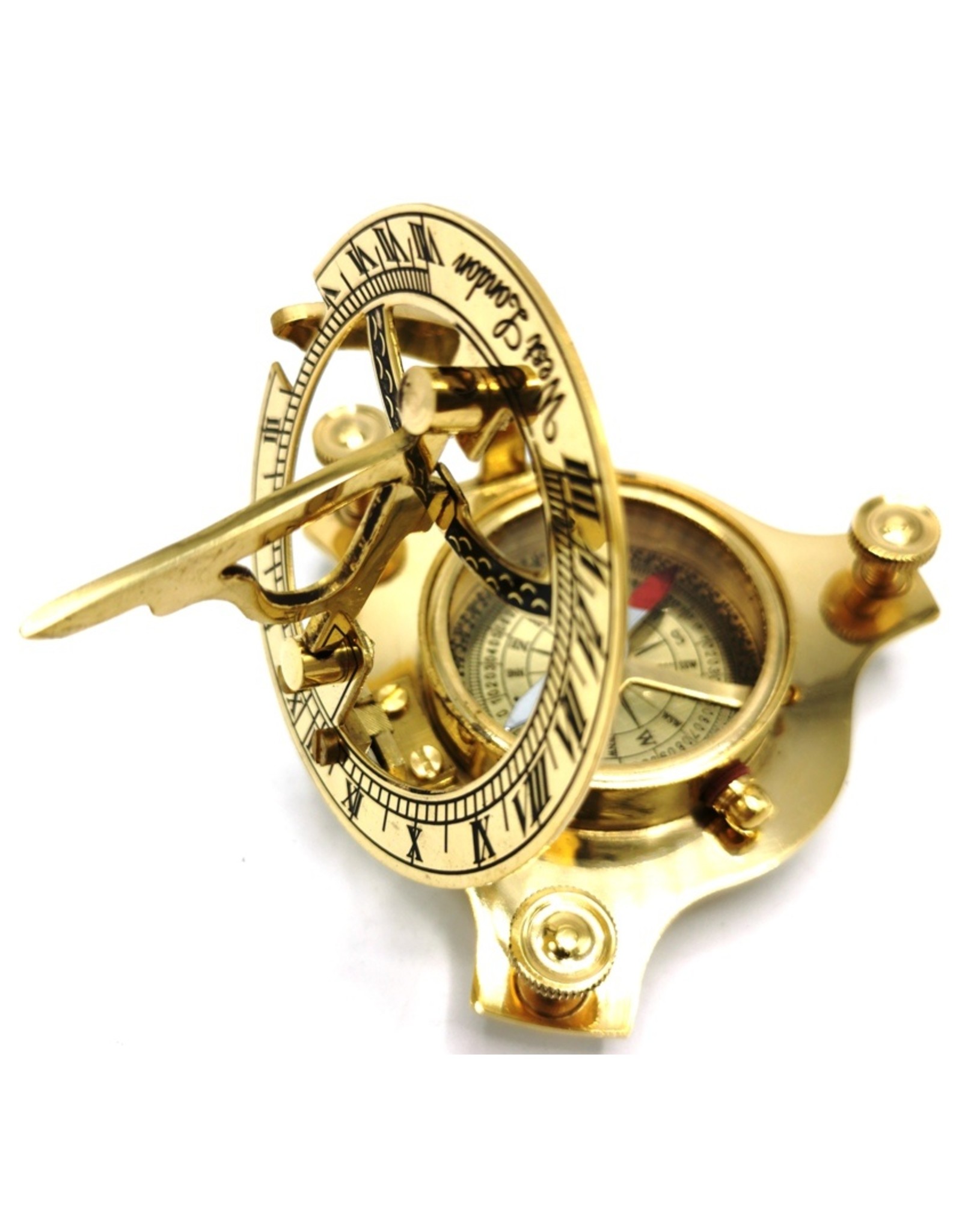 Trukado Gifrware, figurines, collectables - Compass with Sundial  (small) - brass