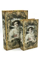 Trukado Miscellaneous - Vintage storage box Book Lady - set of 2