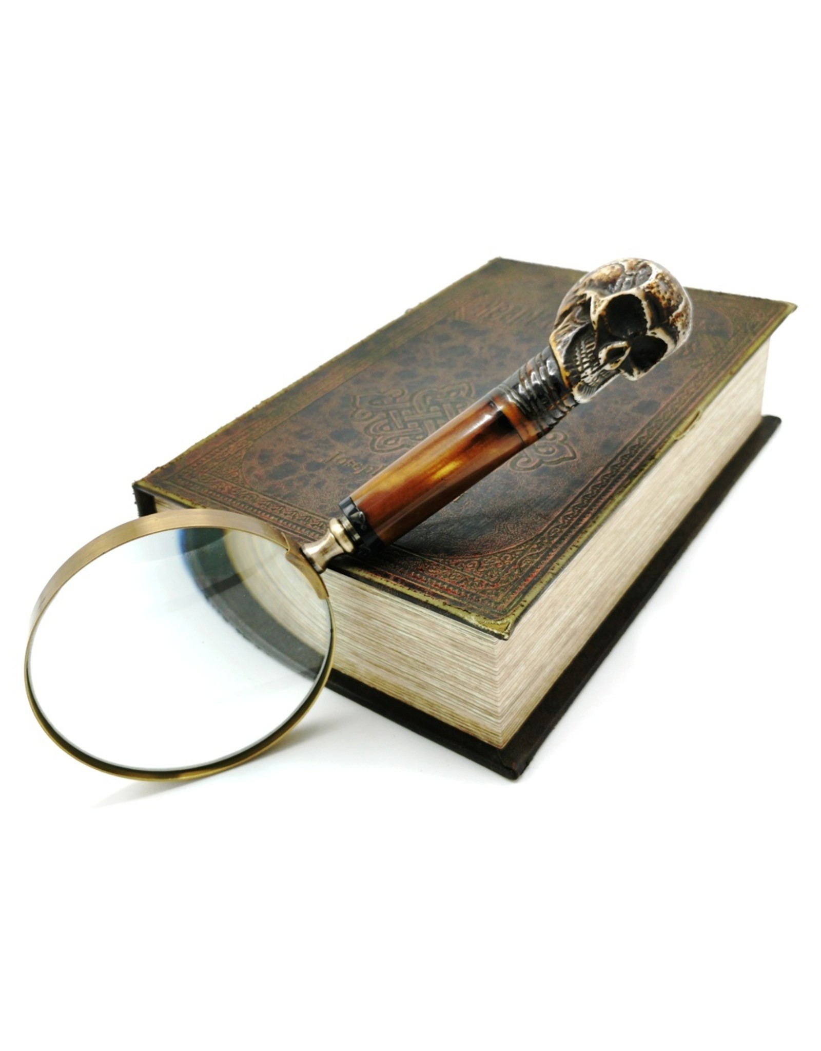 Trukado Gothic and Steampunk accessories - Gothic Magnifying Glass with Skull Handle