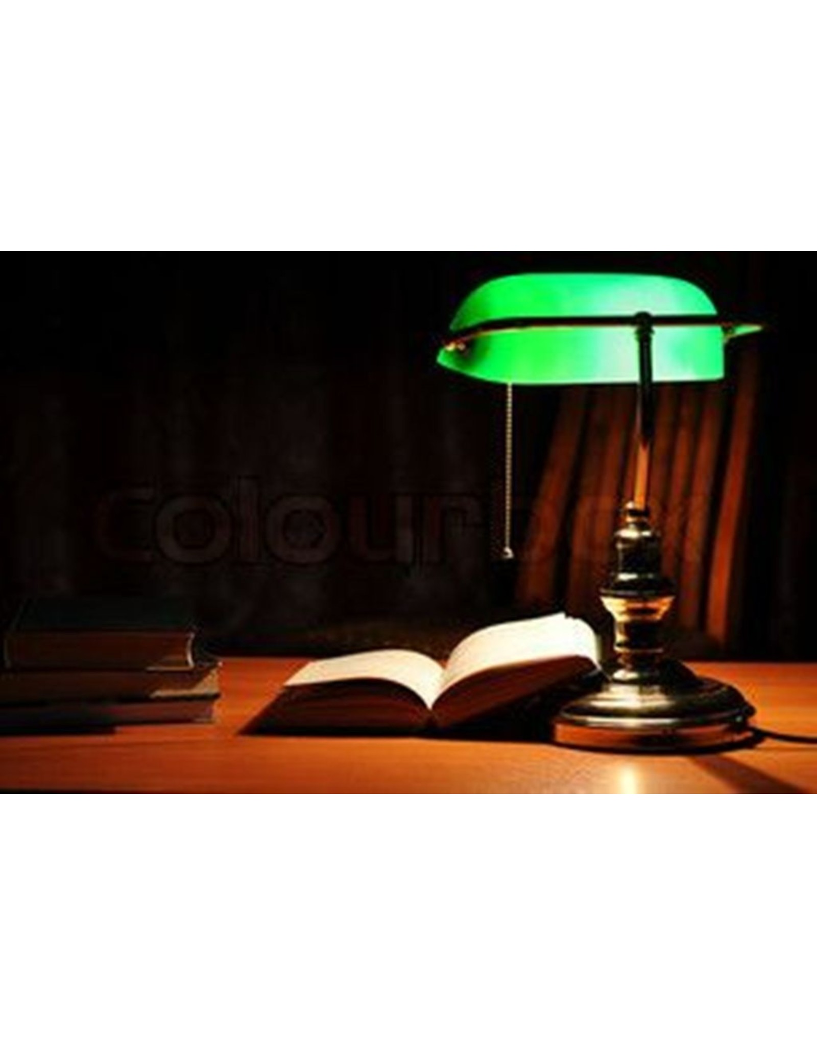 Trukado Miscellaneous - Solid Brass Banker's Lamp with green glass shade Art deco (single arm)