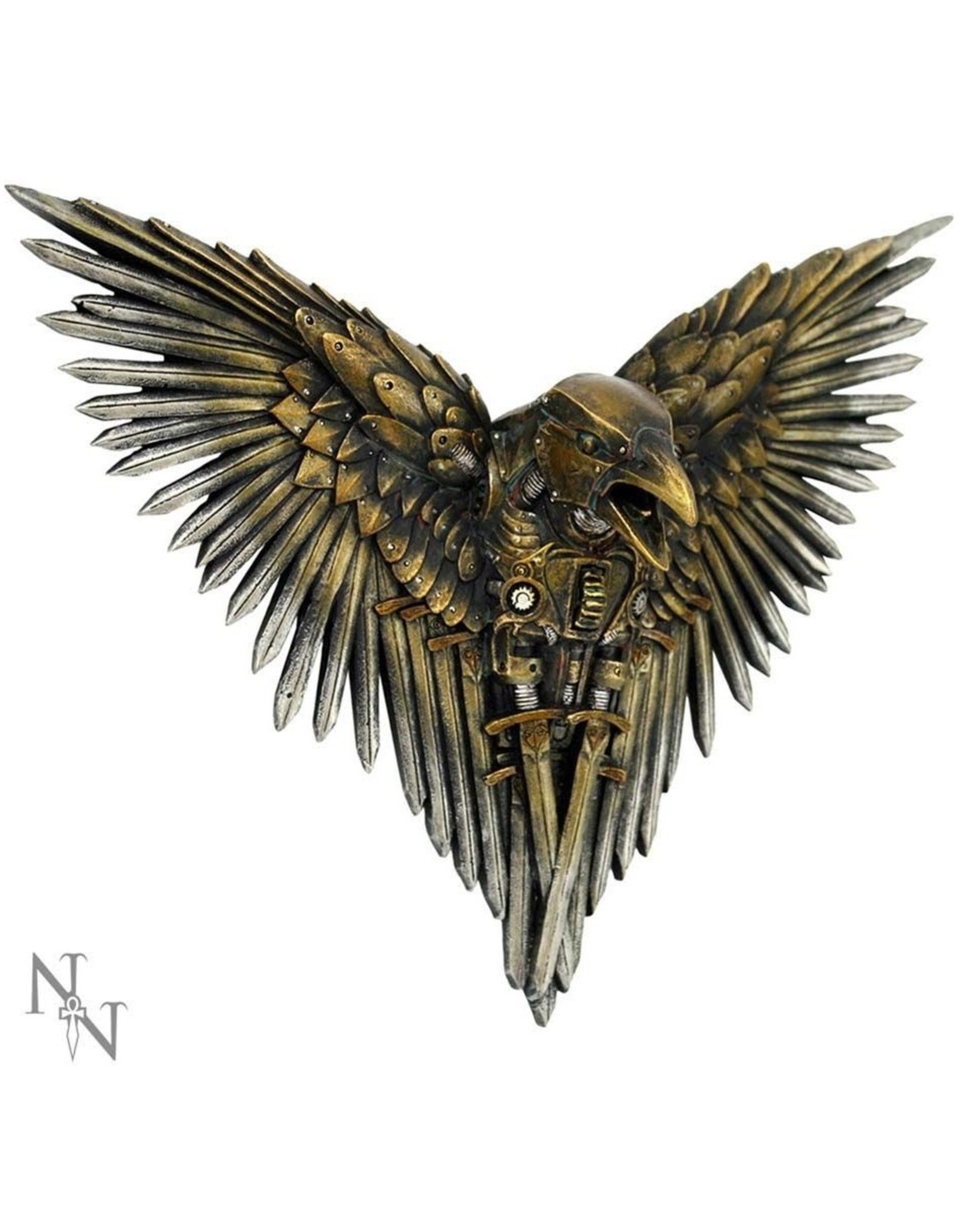 NemesisNow Giftware Figurines Collectables - Steampunk wall plaque Blade raven