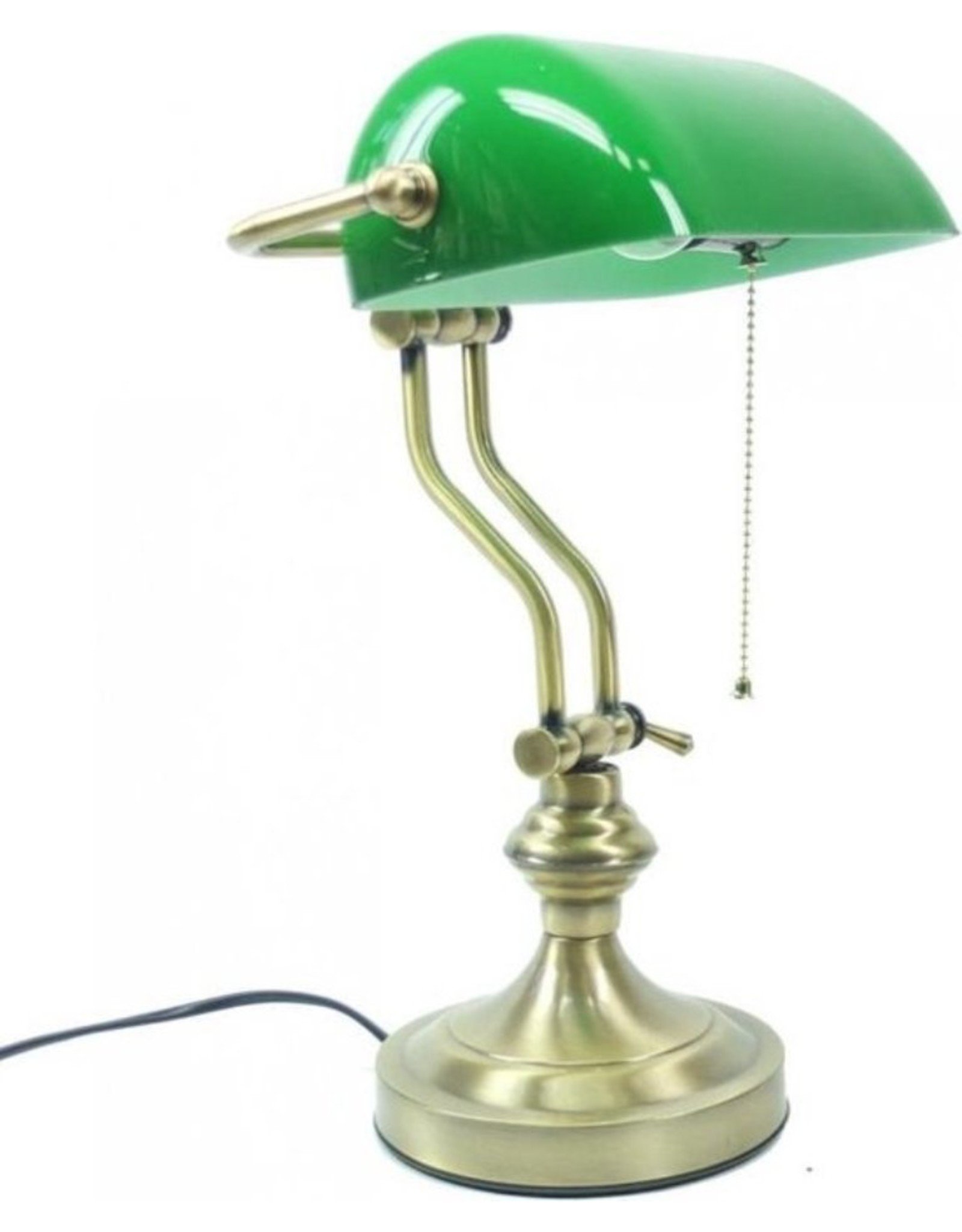 bankers lamp green glass shade