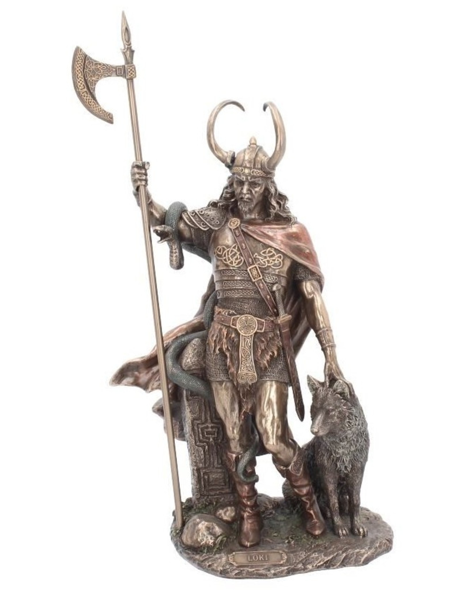 Veronese Design Giftware Beelden Collectables  - Loki-Norse Trickster God Gebronsd beeld 35cm