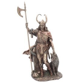 Veronese Design Loki-Norse Trickster God Gebronsd beeld 35cm