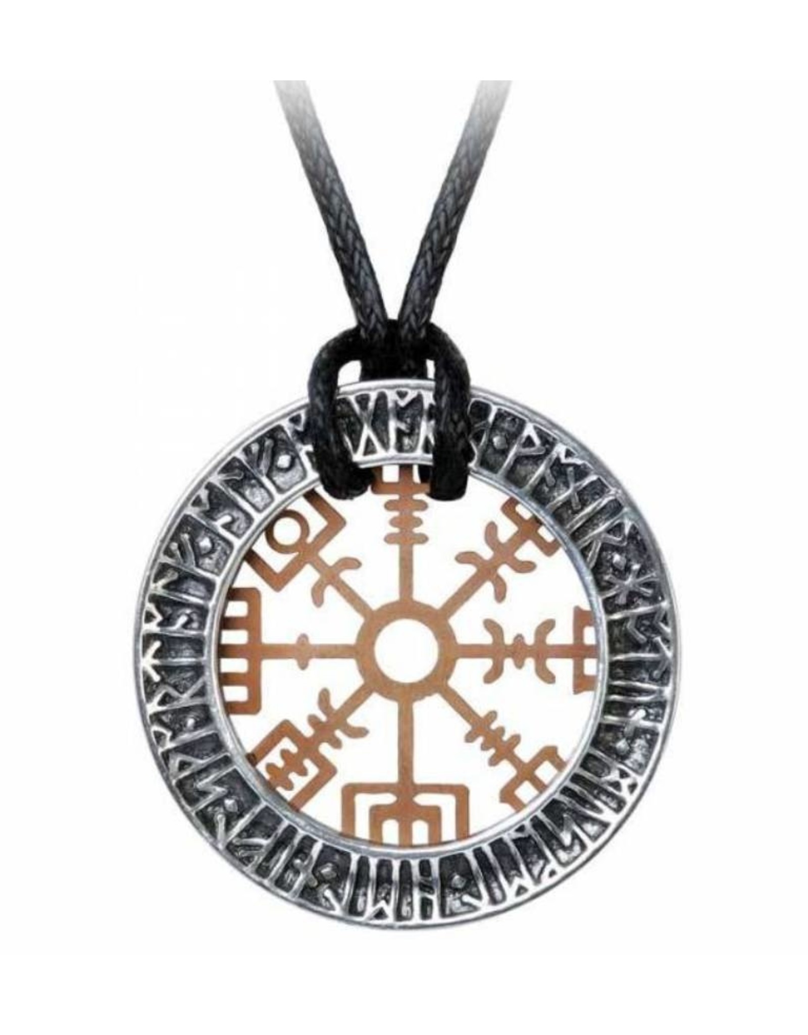 Alchemy Jewellery - Nordic stave wayfinder necklace Niu Heimar Vegvisir - Alchemy