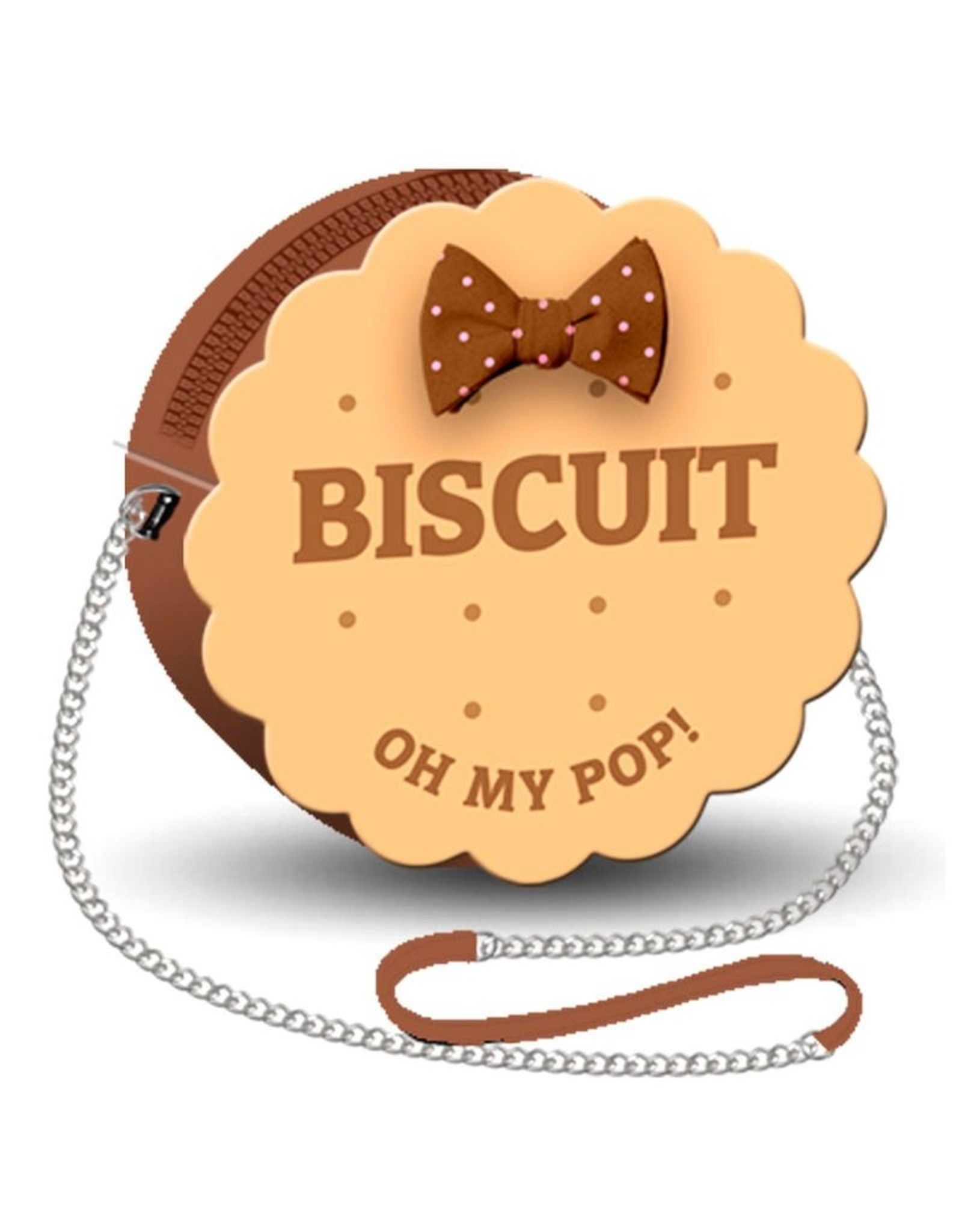 Porte-monnaie Rond Oh My Pop! En Forme De Cookie - Brun, Compartiment à Fermeture éclair