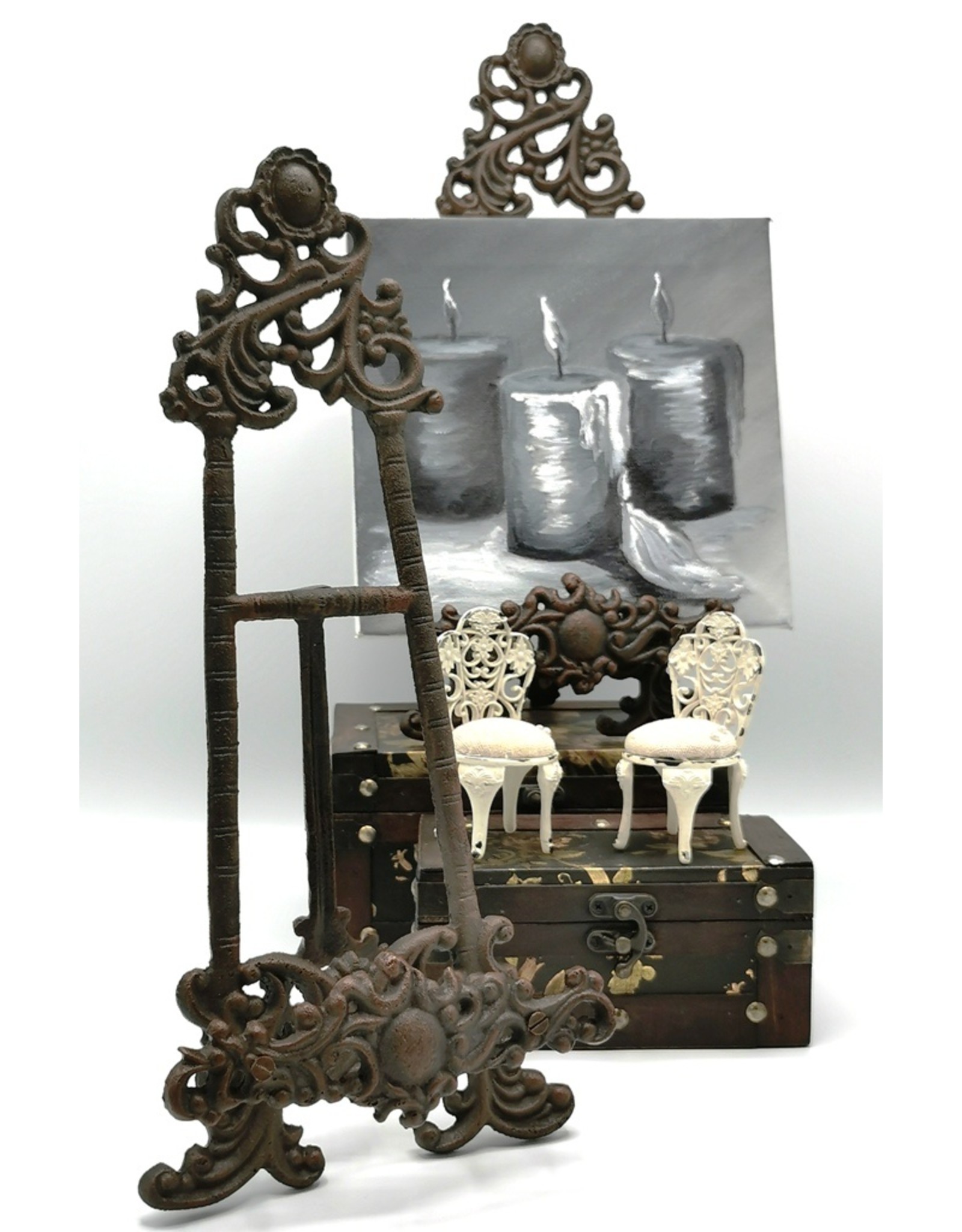 Trukado Miscellaneous - Miniature Cast Iron Baroque Painter's Easel