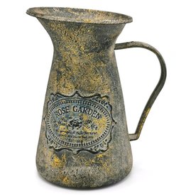 Trukado Milk Jug Antique Style with Bronze Accents, metal