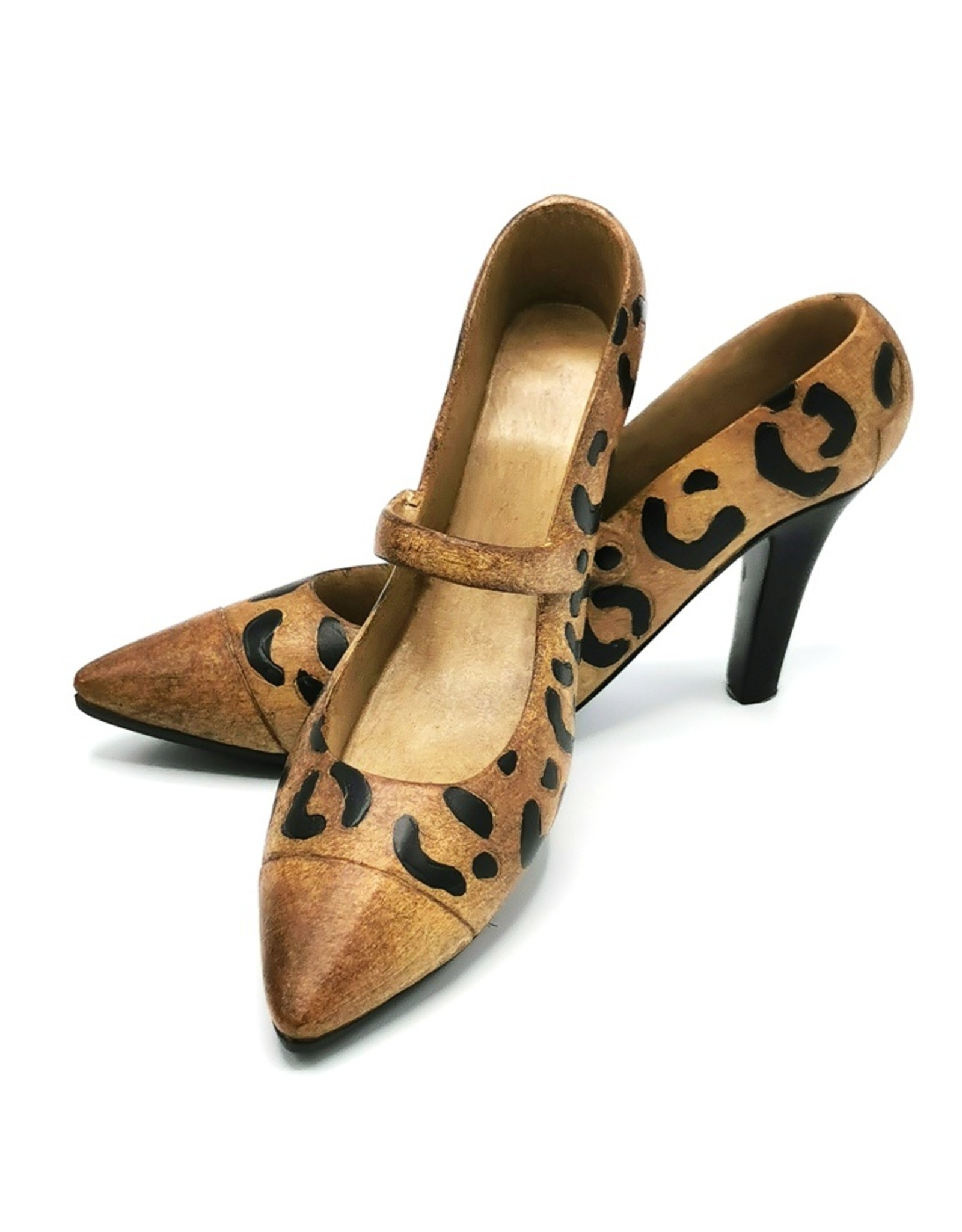 Pump met dierenprint decoratief beeldje Boutique Trukado