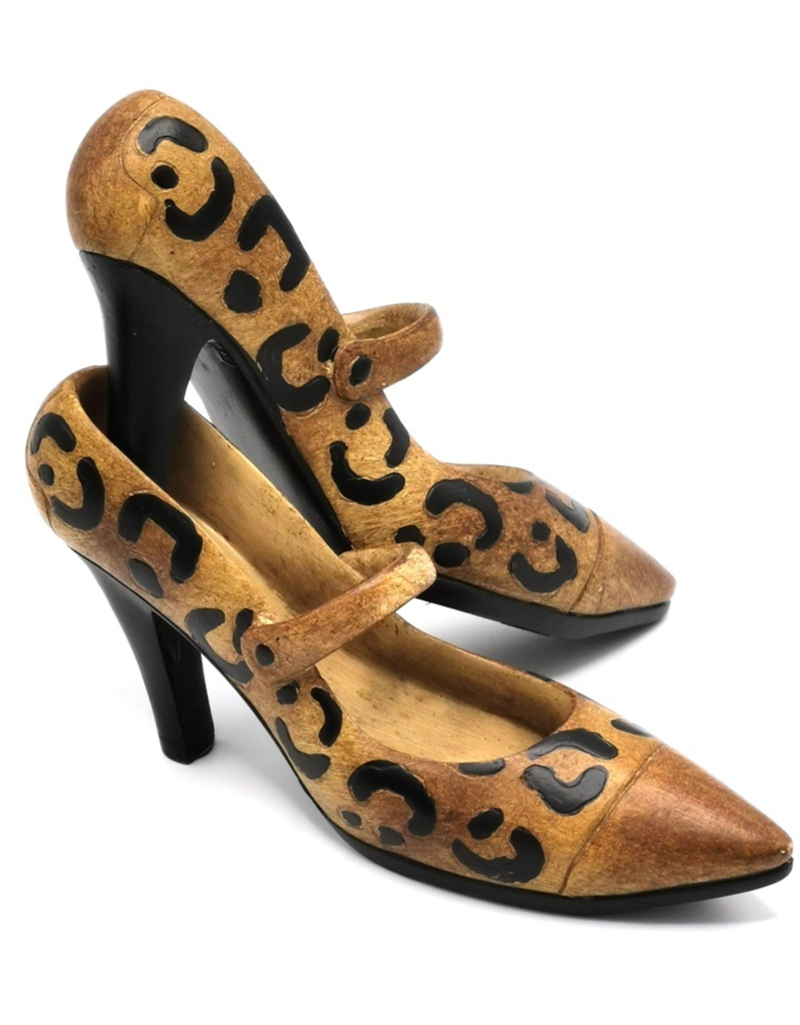 Dutch Style Giftware Figurines Collectables - Shoes with animal print decorative figurine